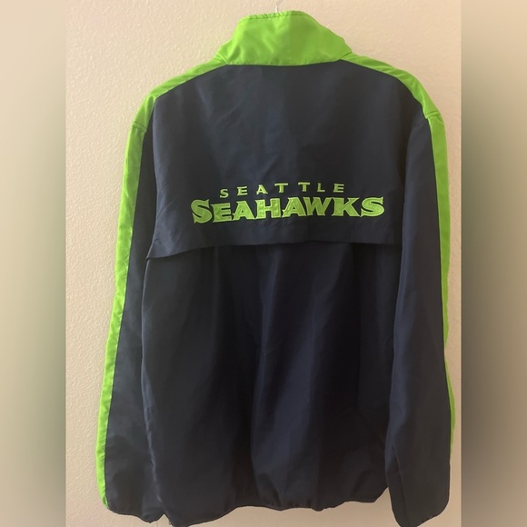 NWT NFL Team Apparel 1/4 Zip Seattle Seahawks Windbreaker Medium - Picture 6 of 12